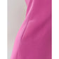 NiceVestidos - Kurzes Homecoming-Kleid, schlichtes kurzes Strapskleid mit Schleife, Taille, Rosarot, Petite Date, NV5550