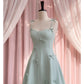 NiceVestidos - Robe courte de soirée printemps et été, nouvelle robe à bretelles sexy avec nœud vert, petite robe nv5545