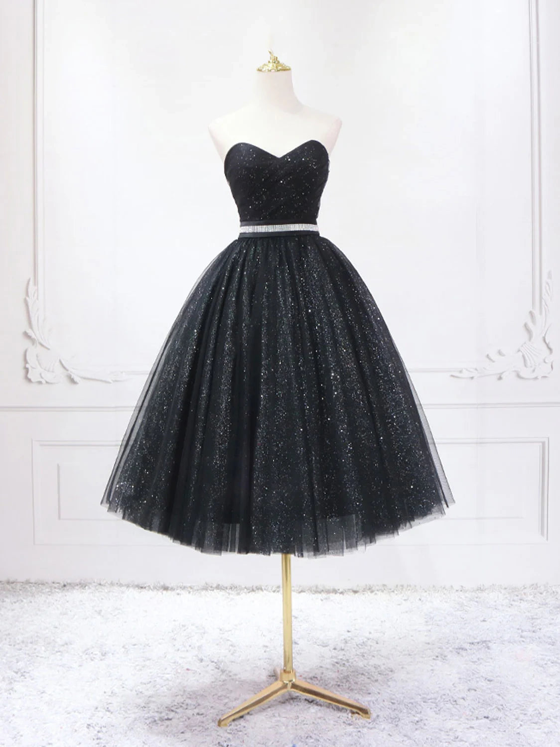 A-Linie Herzausschnitt schwarzes kurzes Ballkleid formelles Abendkleid Homecoming-Kleid Geburtstagskleid nv2116