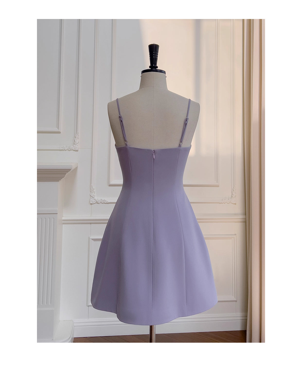 NiceVestidos-Homecoming-Kleid, französisches dreidimensionales Schleifen-Lila-Hosenträgerkleid für Frauen, High-End-Luxus, stilvoll, schlank, nv5555