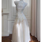 Robe de soirée élégante, coupe abricot, amincissante, mi-longue, dos nu, décolleté en V, nv5552