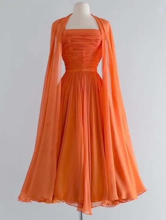 Oranges schickes Homecoming-Kleid, kurzes Ballkleid, Partykleid, nv2091