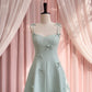 NiceVestidos - Robe courte de soirée printemps et été, nouvelle robe à bretelles sexy avec nœud vert, petite robe nv5545