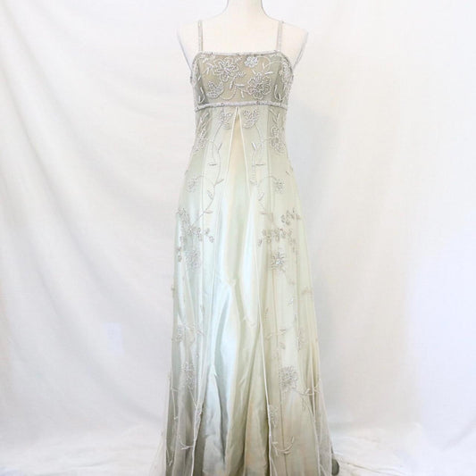 ✨Vintage Champagner-Gold Empire-Kleid Hohe Taille Fee Langes Tüll Formelles Ballkleid Abendkleid nv4992