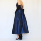 Blau Vintage Elegante Zarte Blumen Perlen Quadratischen Hals Neckholder Lange Satin Fee Ballkleid Abendkleid Geburtstag Party Kleid Ballkleid nv4002