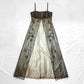 NiceVestidos - Goldfarbenes, zartes Blumenkleid mit Perlen, Vintage-Kleid, langes Tüll-Ballkleid für Damen, NV5647