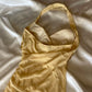 ✨Buttergelbes, modisches Hosenträgerkleid, einzigartig funkelnd, glitzernd, herzförmiger, rückenfreier Ausschnitt, Perlenquaste, langes Chiffon-Ballkleid NV5378