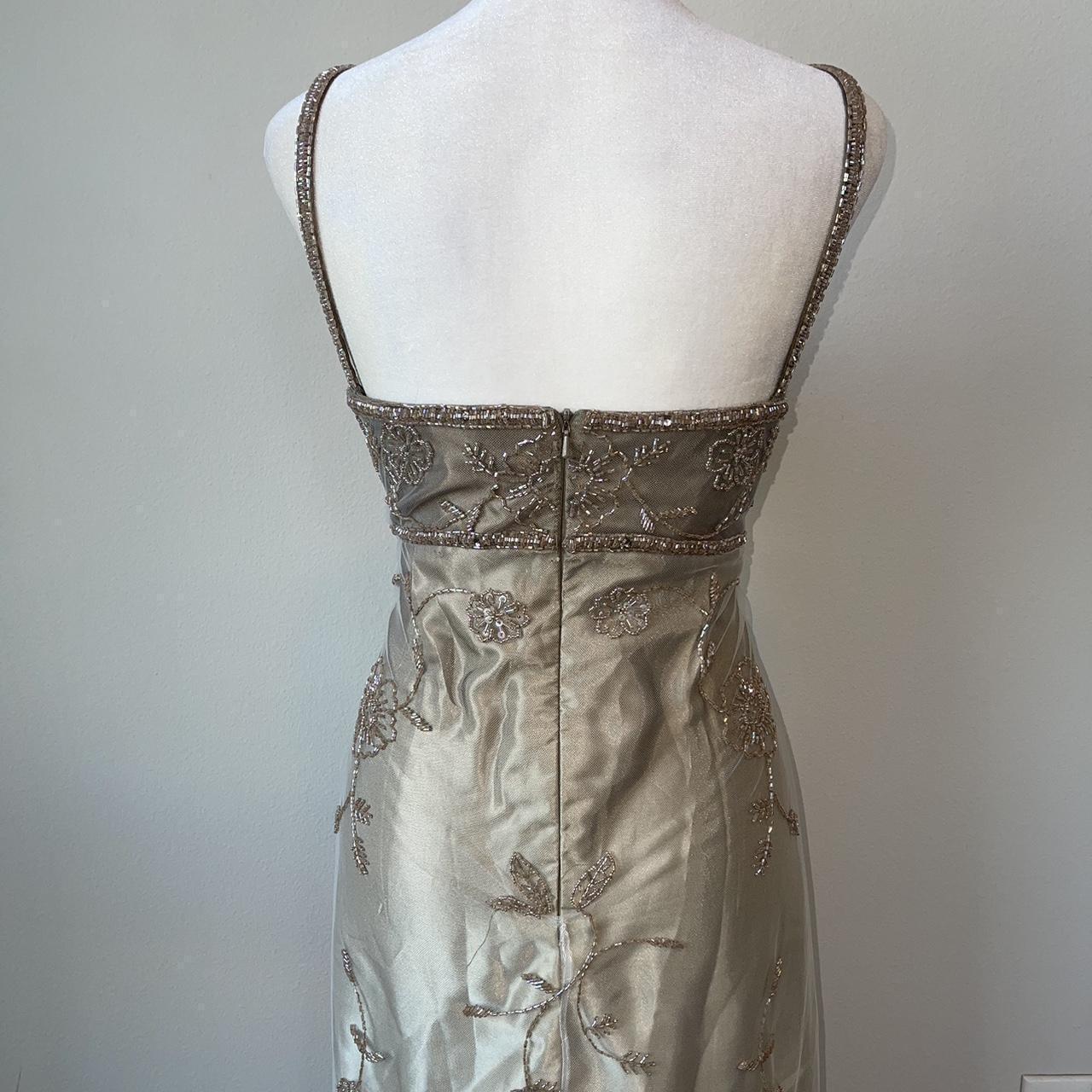 Robe de soirée longue en dentelle champagne dorée, magnifique et exquise, robe de bal, robe de soirée, robe de fête d'anniversaire, nv3734