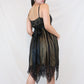 Brown Floral V-Neck Spaghetti Strap Short Chiffon Homecoming Dress Birthday Party Dress nv4976