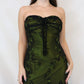✨💚Vintage Perlenbesetztes grünes Feen-Lang-Chiffon-Mini-Kleid für formelle Heimkehr, Geburtstagspartykleid, nv4991