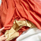 Orangefarbenes, asymmetrisches Chiffon-Heimkehrkleid mit Pailletten im Vintage-Stil, nv4537