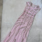 NiceVestidos - Robe de bal longue en mousseline de soie rose, magnifique et exquise, ornée de perles, nv5451