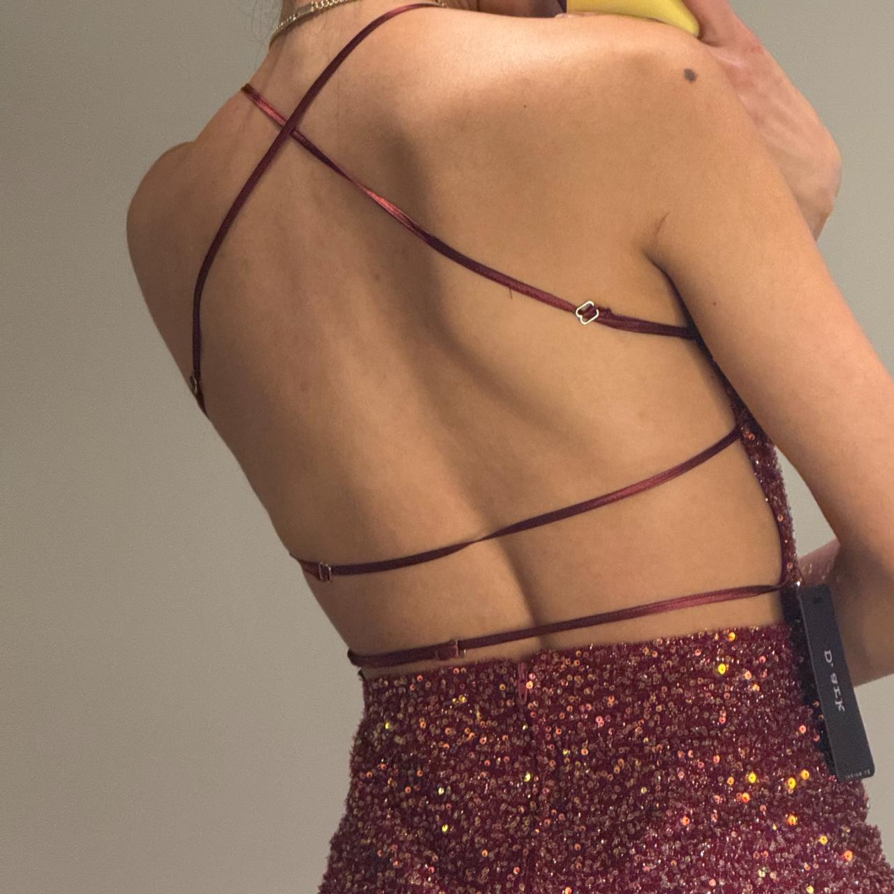 Burgunderrotes, glänzendes Paillettenkleid für den Heimkehrabend, kurzes Cocktailpartykleid, NV4618