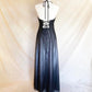 ✨Glitter Ball Gown Gorgeous Vintage Long Gradient Black Blue Silver Satin Beaded Floral Ball Gown Evening Dress Party Dress nv4240