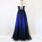 Robe de soirée longue en tulle bleu foncé à paillettes et perles, style vintage, robe de soirée nv4980