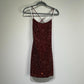 Burgunderrotes, glänzendes Paillettenkleid für den Heimkehrabend, kurzes Cocktailpartykleid, NV4618