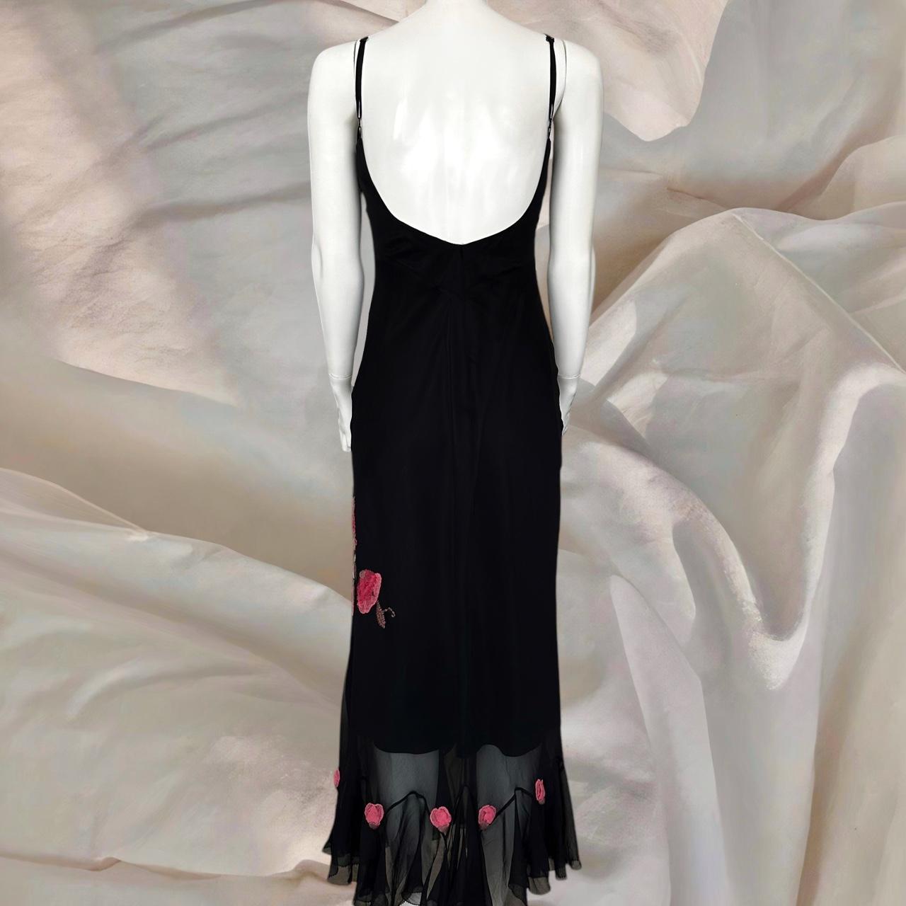 Robe de soirée asymétrique mi-longue à fleurs rouges et noires, magnifique robe de bal, robe de soirée, nv4576