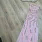 NiceVestidos - Robe de bal longue en mousseline de soie rose, magnifique et exquise, ornée de perles, nv5451