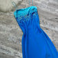 Robe de soirée en mousseline de soie bleu clair Y2K à paillettes, courte et longue, robe de bal, robe de fête d'anniversaire, robe de banquet, nv4565