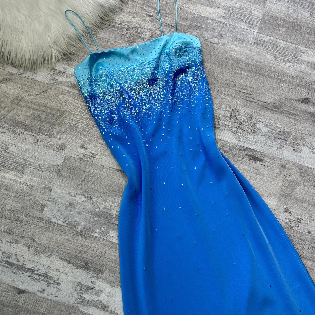 Robe de soirée en mousseline de soie bleu clair Y2K à paillettes, courte et longue, robe de bal, robe de fête d'anniversaire, robe de banquet, nv4565