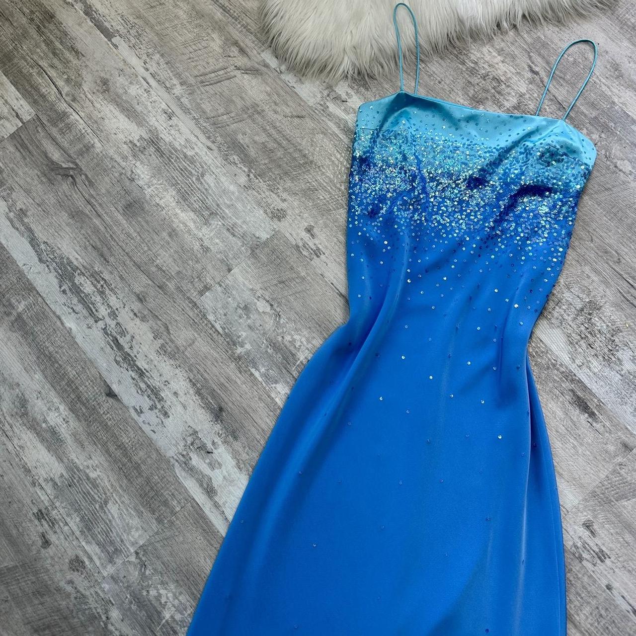 Robe de soirée en mousseline de soie bleu clair Y2K à paillettes, courte et longue, robe de bal, robe de fête d'anniversaire, robe de banquet, nv4565