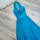 NiceVestidos-Bleu magnifique exquis perlé courte/mi-longueur mousseline robe de bal robe de soirée robe nv5447