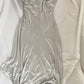 Robe de soirée courte en satin argenté et blanc style rétro, tenue de soirée, d'anniversaire, de bal, nv4540