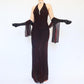Robe de soirée longue en mousseline de soie et tulle, sexy, rétro, élégante, exquise, strass, dos nu, robe de bal, robe d'anniversaire, robe de bal, nv4003