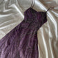 ✨💞Magnifique et élégante robe rétro dégradée violette perlée à la main charmante robe de bal longue en mousseline de soie princesse nv5379