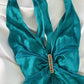 Robe de soirée courte en satin bleu vintage style fée, robe de bal, robe d'anniversaire, robe de soirée, nv4541