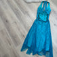 NiceVestidos-Bleu magnifique exquis perlé courte/mi-longueur mousseline robe de bal robe de soirée robe nv5447