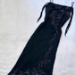 NiceVestidos - Wunderschönes, schwarzes, exquisites, perlenbesetztes, kurzes/mittellanges Chiffon-Kleid für den formellen Heimkehrabend, NV5448