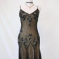 Braunes, perlenbesetztes, kurzes/mittellanges Chiffon-Heimkehrkleid, Geburtstagspartykleid, nv4978