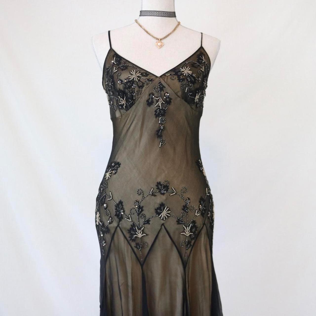 Braunes, perlenbesetztes, kurzes/mittellanges Chiffon-Heimkehrkleid, Geburtstagspartykleid, nv4978