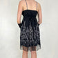 Vintage schwarz und weiß exquisite Perlen mittellangen Chiffon Homecoming Kleid Ballkleid Geburtstag Partykleid nv5405