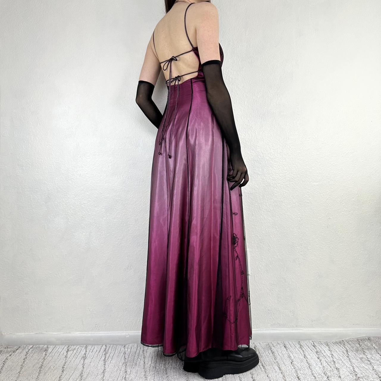 Rosa Retro Fee Exquisite Floral Kurzes Chiffon Homecoming Kleid nv5421