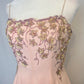 Robe de soirée courte en mousseline de soie, rose clair, brillante, douce, élégante, délicate, florale, perlée, paillettes, robe de bal, robe de soirée, robe de bal, robe de bal nv3828
