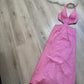 NiceVestidos - Rosa glänzendes, wunderschönes, charmantes, rückenfreies, langes Ballkleid aus Satin-Chiffon, formelles Abendkleid, NV5445