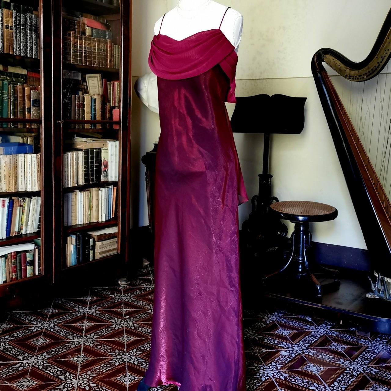 Robe de soirée longue en mousseline fuchsia, élégante, à bretelles spaghetti, style rétro, nv3718