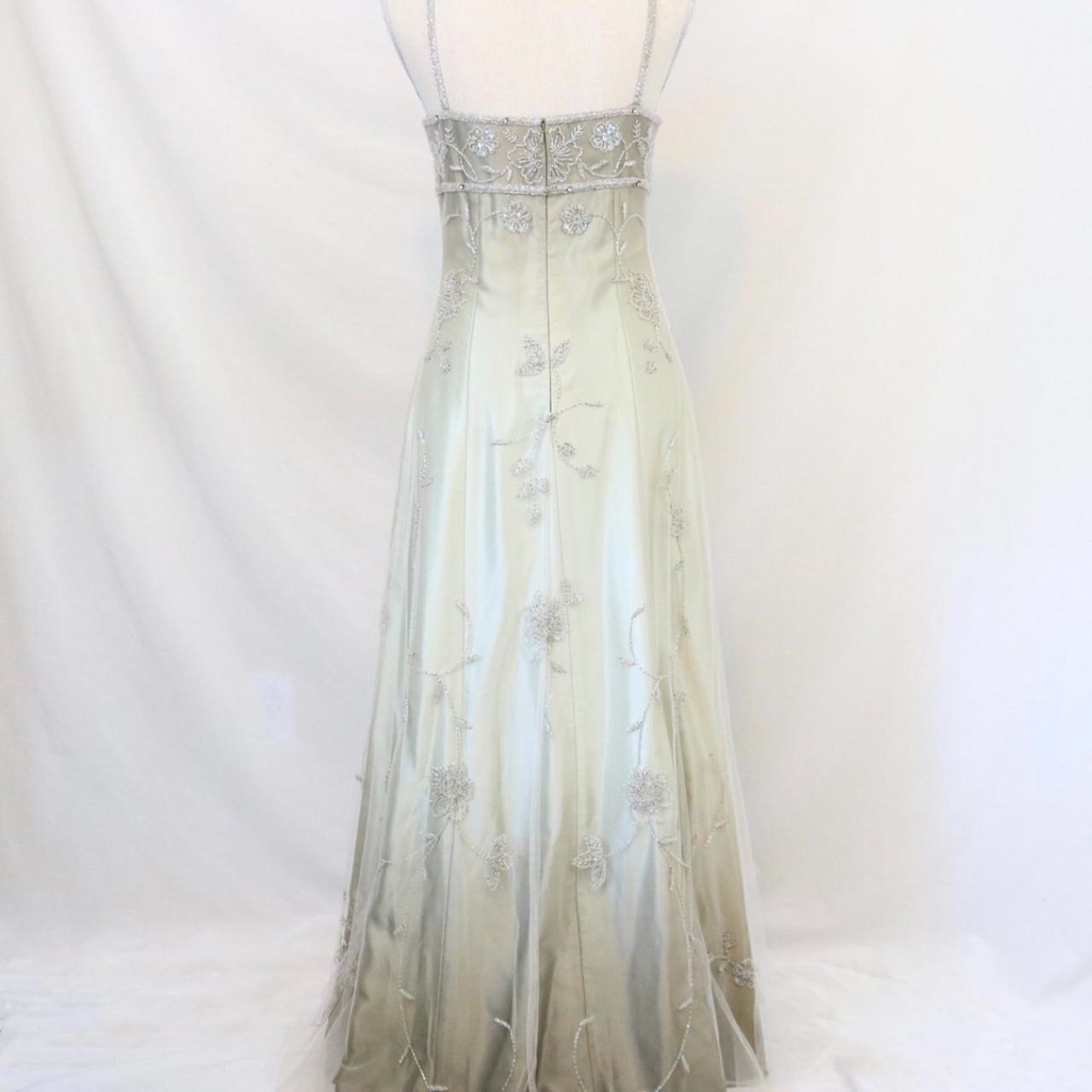 ✨Vintage Champagner-Gold Empire-Kleid Hohe Taille Fee Langes Tüll Formelles Ballkleid Abendkleid nv4992