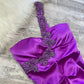 NiceVestidos-Lila Mode One-Shoulder-schöne exquisite Blumen lange Satin formale Ballkleid nv5452
