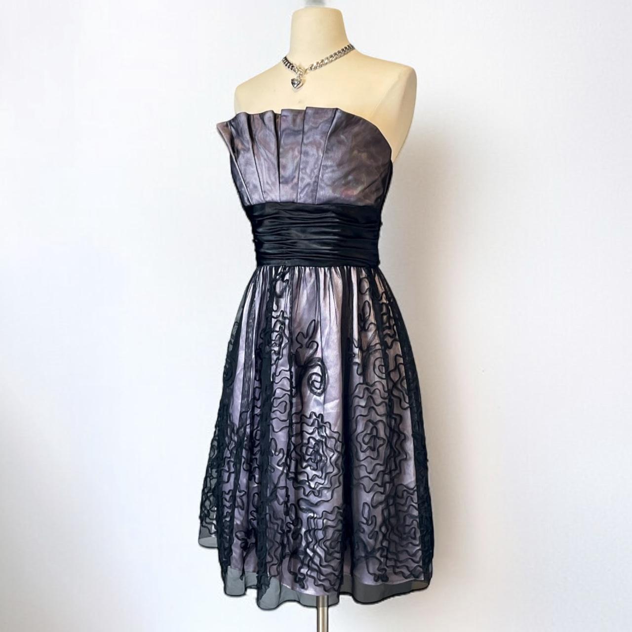Robe de soirée courte en mousseline de soie à imprimé floral rétro violet nv5420