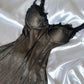 Robe de soirée courte en mousseline de soie, style rétro, noire, exquise, en dentelle, pour 19e anniversaire, nv5384