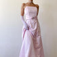 NiceVestidos-Langes Abendkleid aus Vintage-Rosa-Satin Nv5636