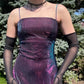 NiceVestidos-Lila blau glänzendes langes Satin-Feenkleid, formelles Ballkleid, Y2K-Vintage-Kleid, NV5444