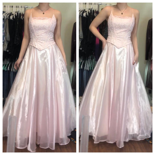 NiceVestidos - Superbe robe de bal vintage rose à fleurs, longue robe de soirée en tulle nv5572