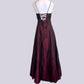 NiceVestidos-Burgundrotes Blumenkleid Vintage-Kleid Damen Exquisites langes Ballkleid NV5643