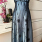 Robe de soirée longue en tulle bleu, magnifique, vintage, élégante, exquise, avec bretelles perlées, robe de bal, robe de soirée, robe de bal, nv4247