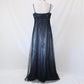 🥀 Robe Empire Vintage Argent et Noir Paillettes Ombre Perlée Taille Haute Longue Tulle Robe de Bal Robe de Soirée Robe de Soirée nv4981