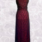 NiceVestidos-Burgundrotes Blumenkleid Vintage-Kleid Damen Exquisites langes Tüll-Ballkleid NV5645
